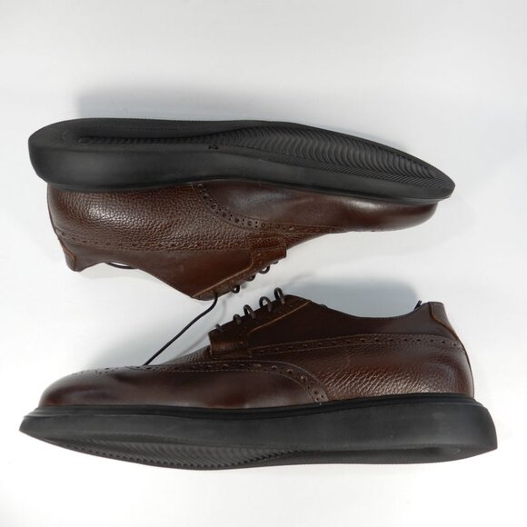 VELLAPAIS Mare Leather Wingtip Sneakers Shoes Size 12 Dark Brown NEW - Picture 10 of 15